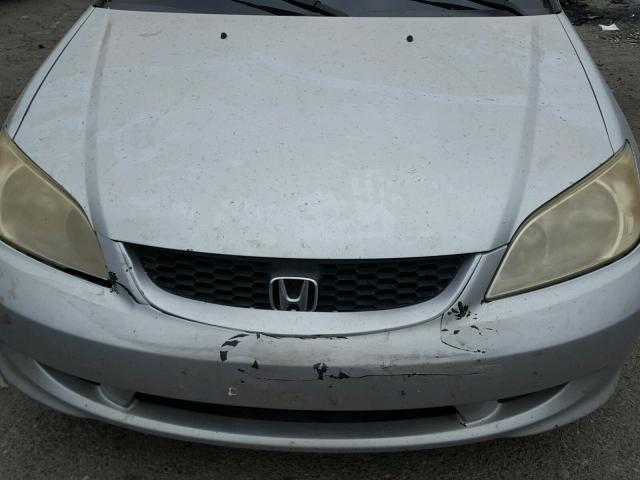 1HGEM22185L067108 - 2005 HONDA CIVIC DX V Արծաթագույն լուսանկար 9