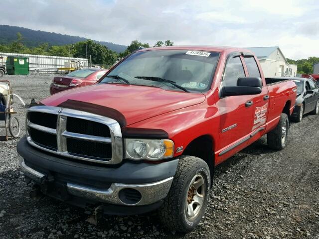 3D7KU28D84G123083 - 2004 DODGE RAM 2500 S RED photo 2