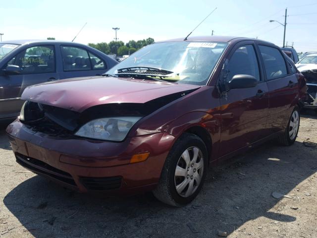 1FAFP34N07W310286 - 2007 FORD FOCUS ZX4 RED photo 2