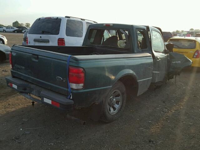 1FTYR14V5YPA64784 - 2000 FORD RANGER GREEN photo 4