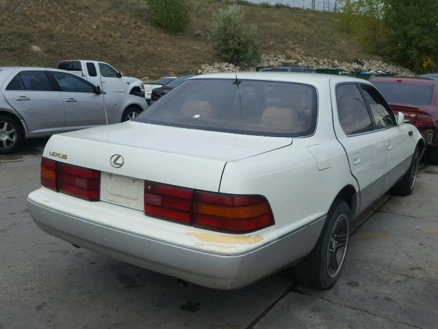 JT8UF11E6N0103770 - 1992 LEXUS LS 400 WHITE photo 4