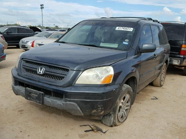 2HKYF18524H595496 - 2004 HONDA PILOT BLUE photo 2