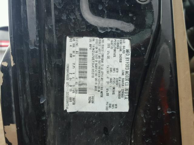 1FMZU70E73UC05310 - 2003 FORD EXPLORER S BLACK photo 10