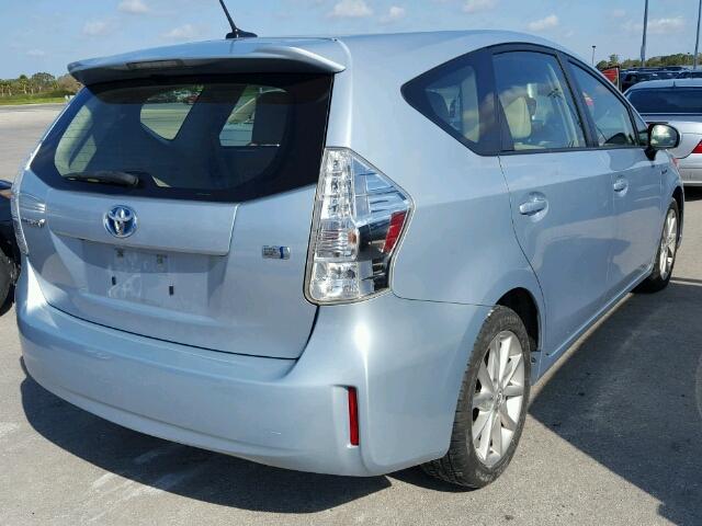 JTDZN3EU9C3095473 - 2012 TOYOTA PRIUS V BLUE photo 4