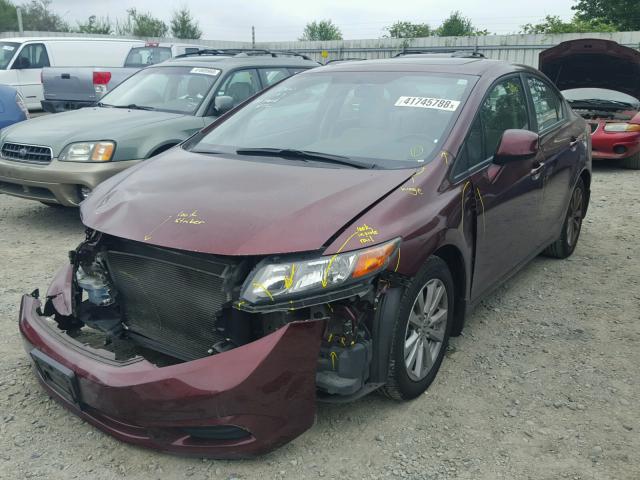 19XFB2F94CE335036 - 2012 HONDA CIVIC EXL 栗色 照片 2