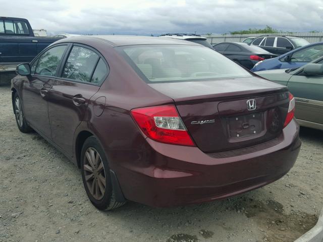 19XFB2F94CE335036 - 2012 HONDA CIVIC EXL 栗色 照片 3