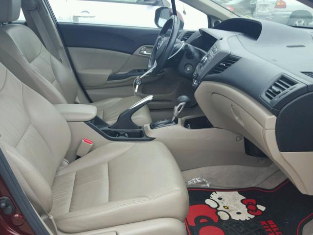 19XFB2F94CE335036 - 2012 HONDA CIVIC EXL 栗色 照片 5
