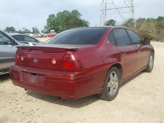 2G1WP551859166986 - 2005 CHEVROLET IMPALA SS BURGUNDY photo 4