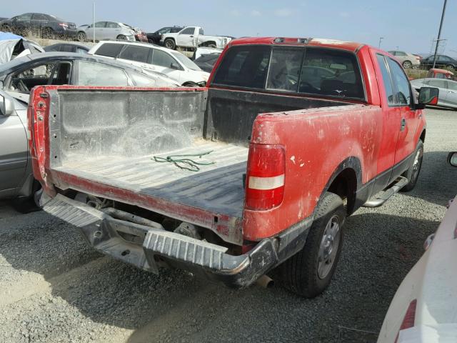 1FTRX12WX5NB31683 - 2005 FORD F150 RED photo 4