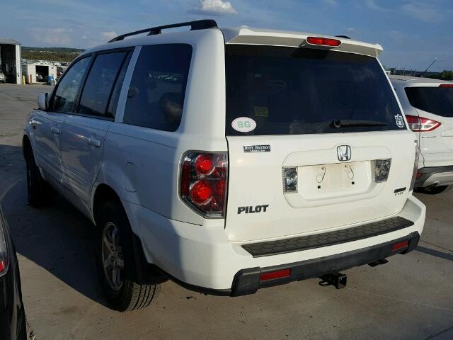 5FNYF18278B018313 - 2008 HONDA PILOT WHITE photo 3