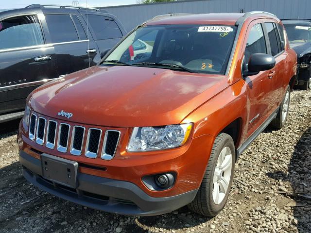 1C4NJDBB5CD633048 - 2012 JEEP COMPASS SP ORANGE photo 2