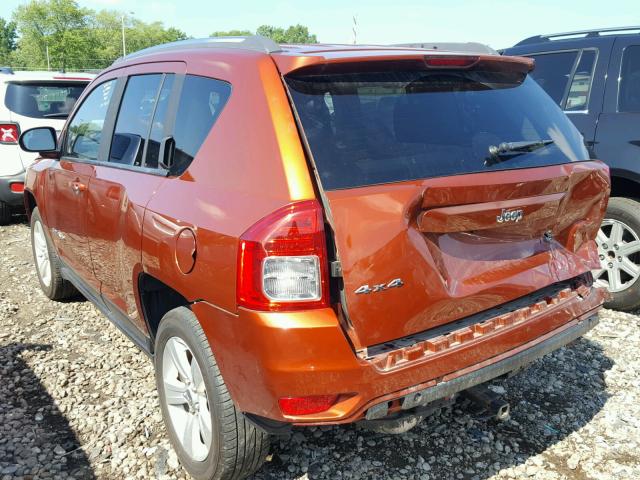 1C4NJDBB5CD633048 - 2012 JEEP COMPASS SP ORANGE photo 3