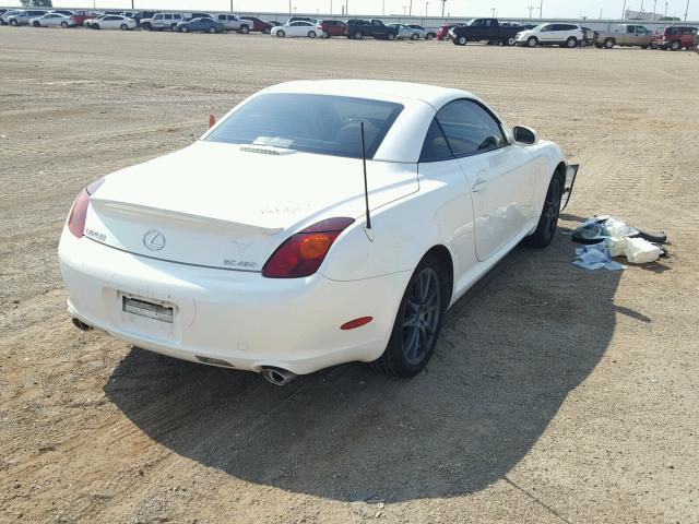 JTHFN48Y830036034 - 2003 LEXUS SC 430 WHITE photo 4