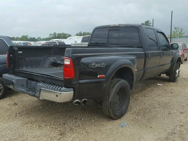 1FTXW43R88EB60124 - 2008 FORD F450 SUPER BLACK photo 4