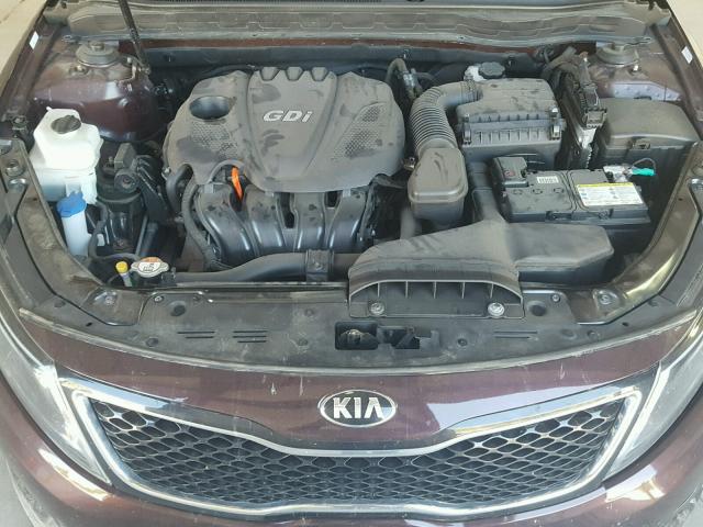 5XXGM4A79EG281114 - 2014 KIA OPTIMA LX MAROON photo 7