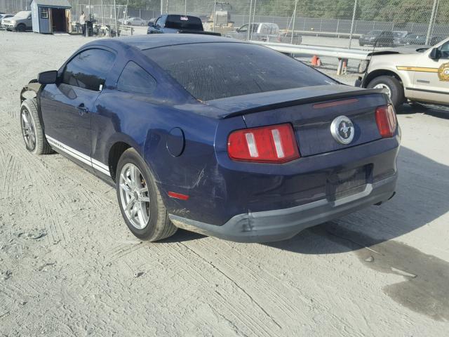 1ZVBP8AN1A5163531 - 2010 FORD MUSTANG BLUE photo 3
