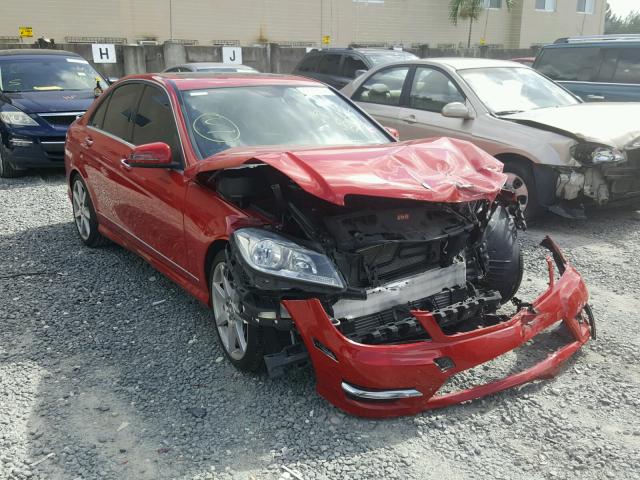 WDDGF4HB5EA963347 - 2014 MERCEDES-BENZ C 250 RED photo 1