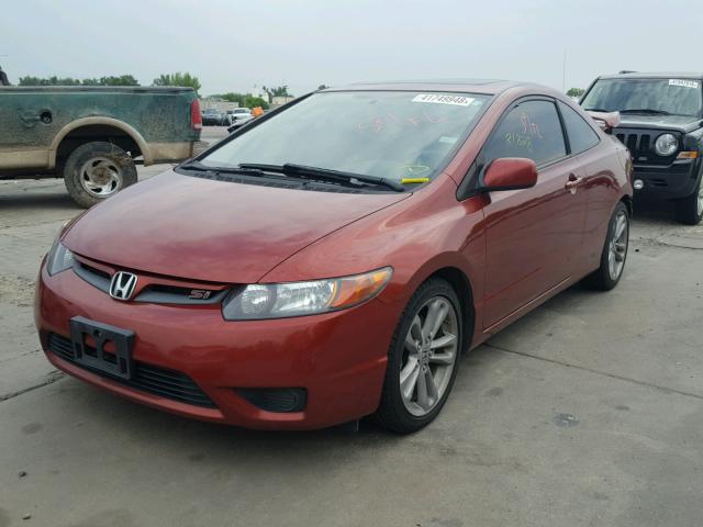 2HGFG215X8H705036 - 2008 HONDA CIVIC SI RED photo 2