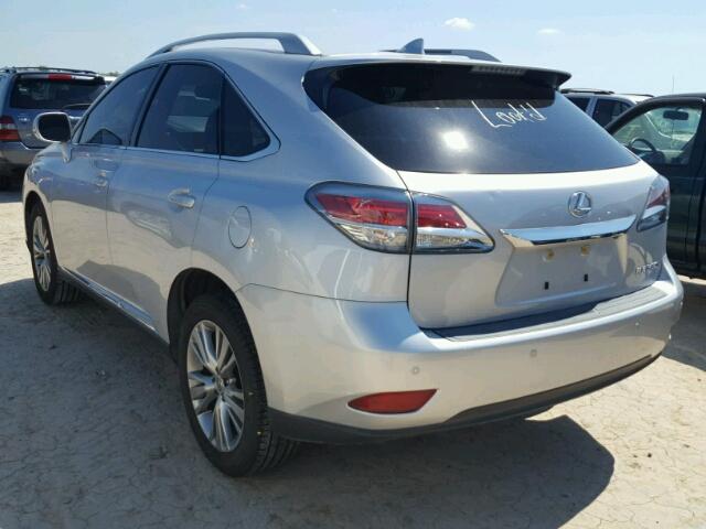 2T2ZK1BA4EC141935 - 2014 LEXUS RX SILVER photo 3