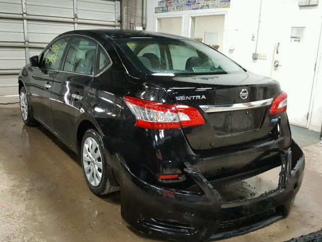 3N1AB7AP9DL743951 - 2013 NISSAN SENTRA BLACK photo 3