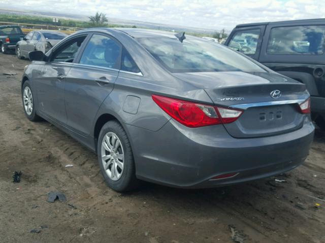 5NPEB4AC7DH545413 - 2013 HYUNDAI SONATA GLS GRAY photo 3