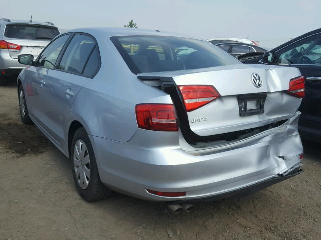 3VW2K7AJ7FM320034 - 2015 VOLKSWAGEN JETTA BASE 银色 照片 3