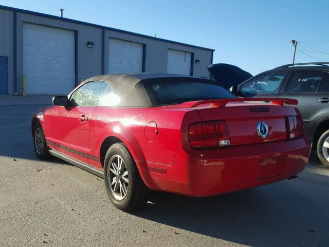 1ZVFT84N655188133 - 2005 FORD MUSTANG RED photo 3