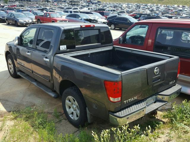 1N6AA07B16N552754 - 2006 NISSAN TITAN XE CHARCOAL photo 3