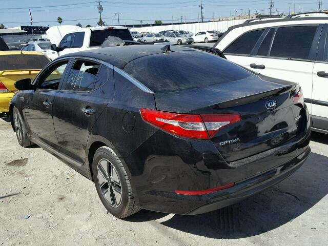 KNAGM4AD3C5026849 - 2012 KIA OPTIMA HYB BLACK photo 3