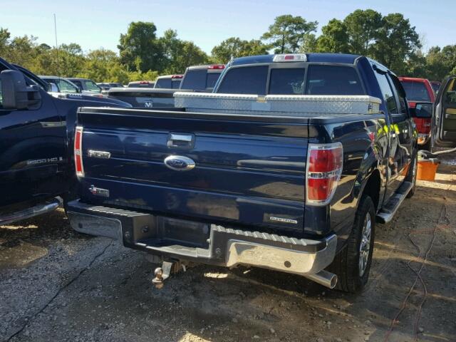 1FTFW1CF1DKD06004 - 2013 FORD F150 BLUE photo 4