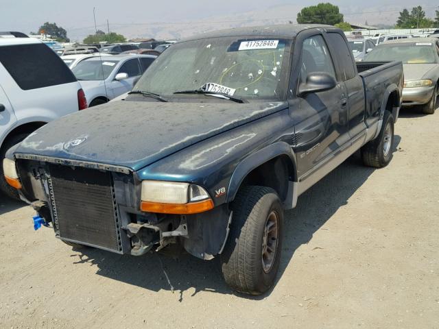 1B7GG22Y6WS545996 - 1998 DODGE DAKOTA GREEN photo 2