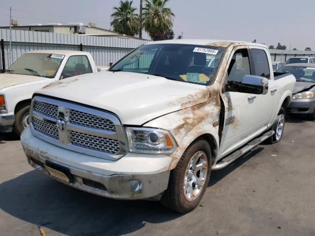 1C6RR7NT4GS238349 - 2016 RAM 1500 LARAM WHITE photo 2