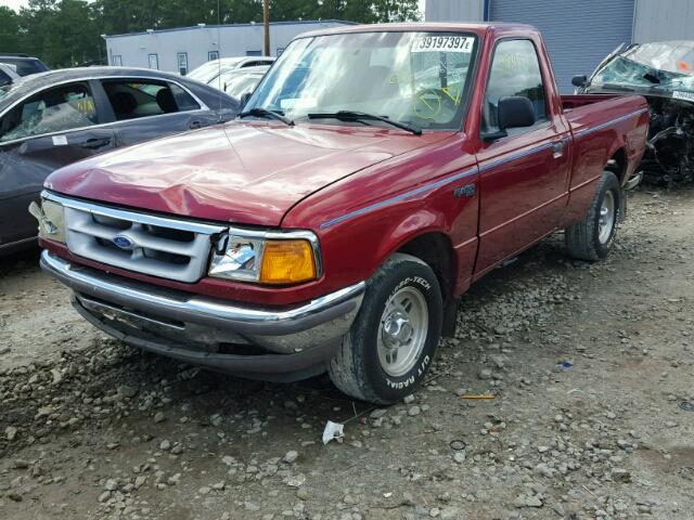 1FTCR10A4VUD32945 - 1997 FORD RANGER BURGUNDY photo 2