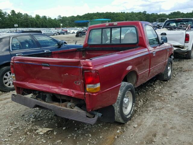 1FTCR10A4VUD32945 - 1997 FORD RANGER BURGUNDY photo 4