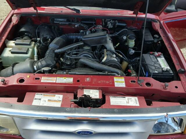 1FTCR10A4VUD32945 - 1997 FORD RANGER BURGUNDY photo 7