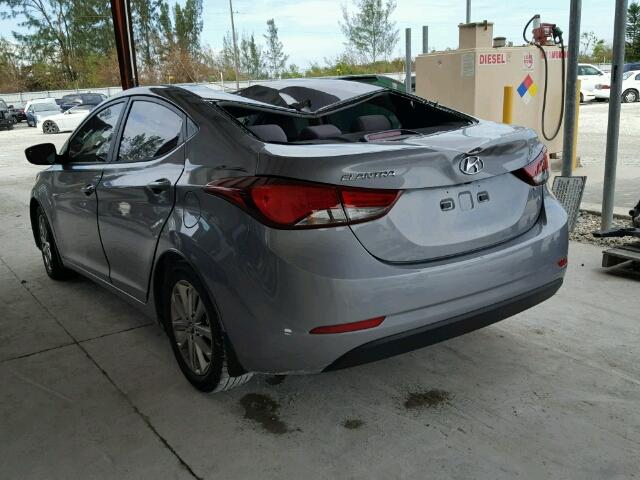 KMHDH4AE9FU350624 - 2015 HYUNDAI ELANTRA GRAY photo 3