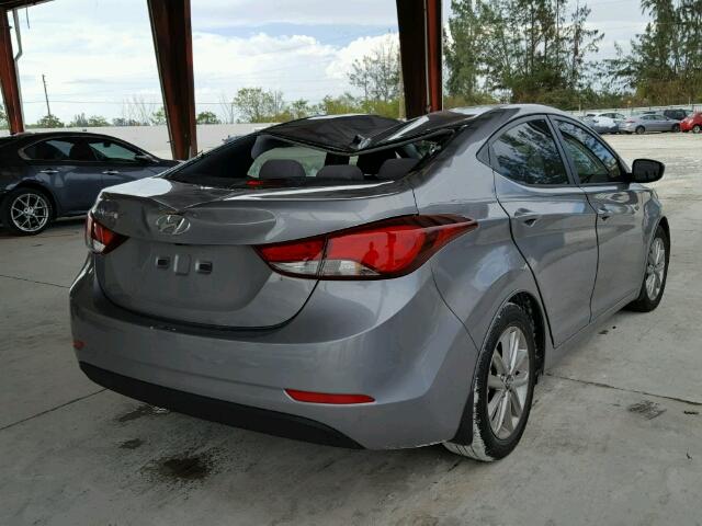 KMHDH4AE9FU350624 - 2015 HYUNDAI ELANTRA GRAY photo 4