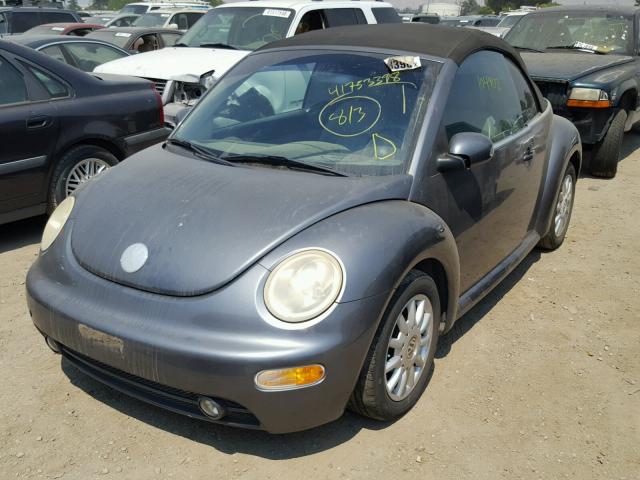 3VWCM31Y14M345299 - 2004 VOLKSWAGEN NEW BEETLE ნაცრისფერი ფოტო 2