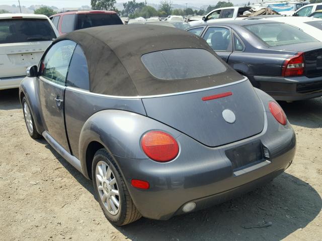 3VWCM31Y14M345299 - 2004 VOLKSWAGEN NEW BEETLE GRAY photo 3