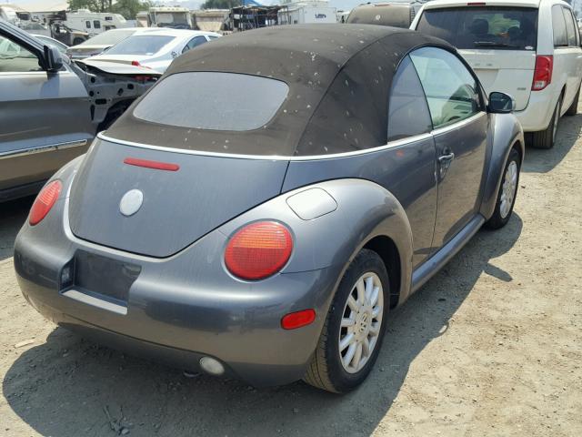 3VWCM31Y14M345299 - 2004 VOLKSWAGEN NEW BEETLE ნაცრისფერი ფოტო 4