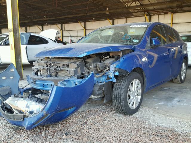 JM1BL1L85C1677163 - 2012 MAZDA 3 I BLUE photo 2