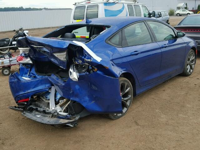 1C3CCCBG2FN516912 - 2015 CHRYSLER 200 S 蓝色 照片 4