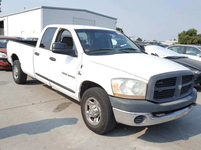 3D7KR28C26G221232 - 2006 DODGE RAM 2500 S WHITE photo 1