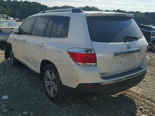 5TDDK3EH8CS111344 - 2012 TOYOTA HIGHLANDER WHITE photo 3