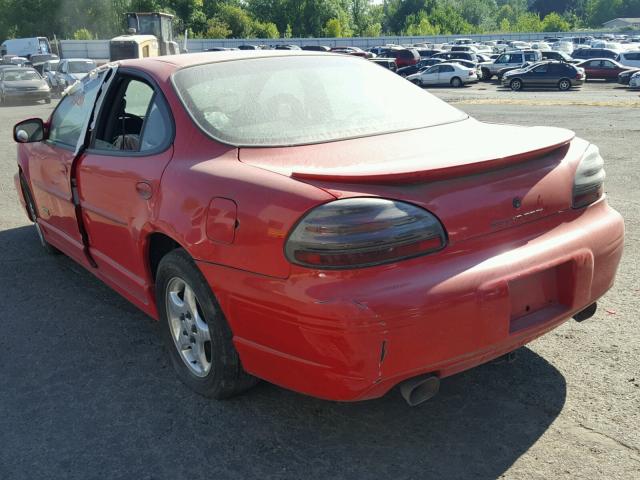 1G2WP5216WF331717 - 1998 PONTIAC GRAND PRIX RED photo 3