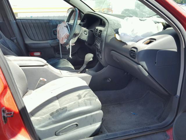 1G2WP5216WF331717 - 1998 PONTIAC GRAND PRIX RED photo 5