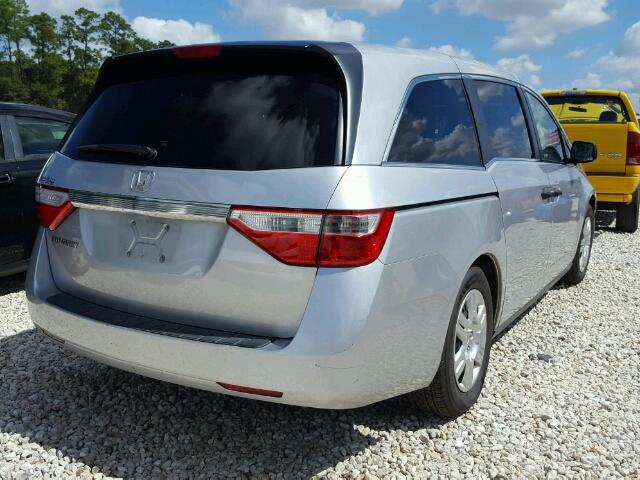 5FNRL5H29BB010578 - 2011 HONDA ODYSSEY SILVER photo 4