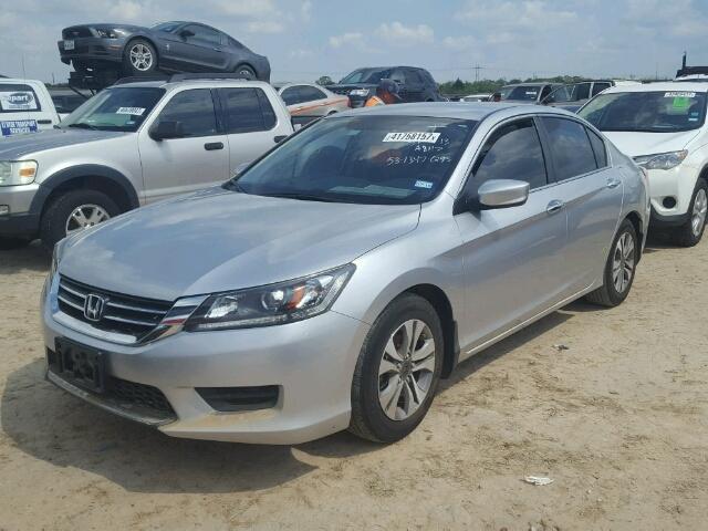 1HGCR2F32EA086320 - 2014 HONDA ACCORD SILVER photo 2