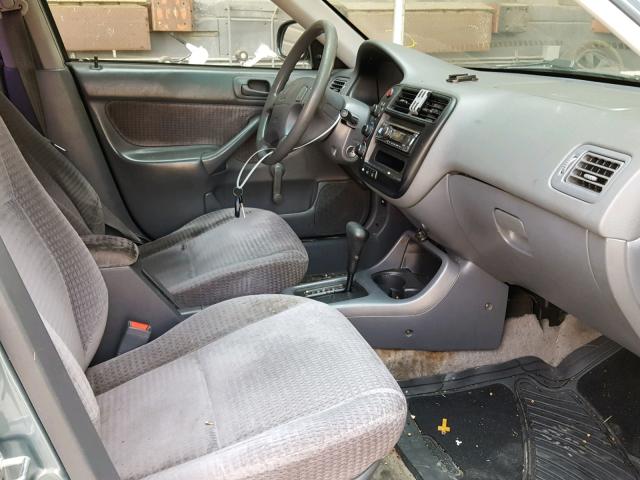 2HGEJ6611YH538687 - 2000 HONDA CIVIC BASE BLUE photo 5