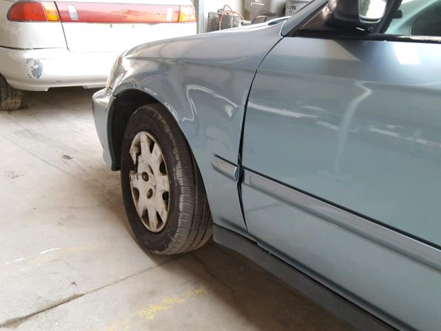 2HGEJ6611YH538687 - 2000 HONDA CIVIC BASE BLUE photo 9